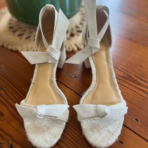 Alexandre Birman Cream Heels with Ankle Straps